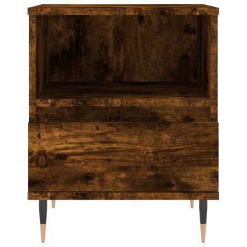 Stylish Smoked Oak Bedside Cabinet - 40x35x50 cm