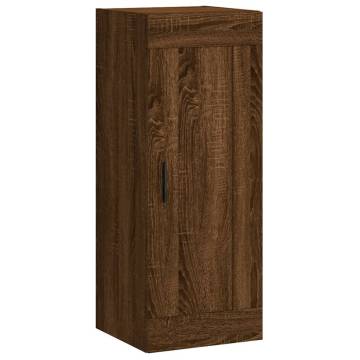 Stylish Highboard Brown Oak - 34.5x34x180 cm | HipoMarket