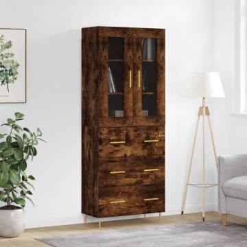 Highboard Smoked Oak - Stylish Storage Solution | HipoMarket