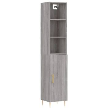 Stylish Highboard Grey Sonoma | Engineered Wood Storage Solution