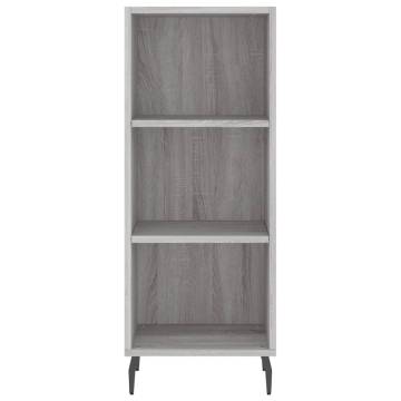 Stylish Highboard Grey Sonoma - 34.5x34x180 cm | HiPoMarket