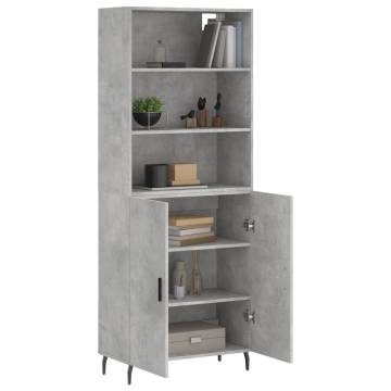 Highboard Concrete Grey - Stylish Storage Solution | HipoMarket