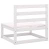 Garden Middle Sofas 2 pcs - White Solid Wood Pine | HipoMarket