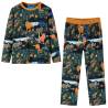 Kids' Pyjamas with Long Sleeves Dark Green 116 Size 116 (5-6y) 