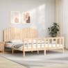 Super King Bed Frame with Headboard - Solid Pinewood 180x200 cm