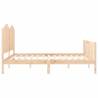 Super King Bed Frame with Headboard - Solid Pinewood 180x200 cm