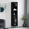 Highboard Black 34.5x34x180 cm Engineered Wood Colour black Quantity in Package 1 Model 1 glass door 