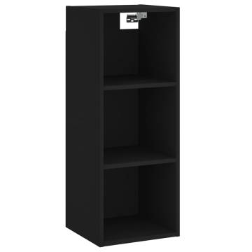 Highboard Black 34.5x34x180 cm - Stylish Engineered Wood Storage