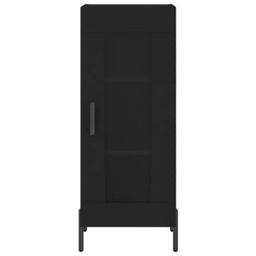 Highboard Black 34.5x34x180 cm - Stylish Engineered Wood Storage