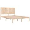 Solid Wood Pine Bed Frame 135x190 cm Double - Modern Style