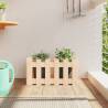 Garden Planter with Fence Design 60x30x30 cm Solid Wood Pine Colour natural pine Size 60 x 30 x 30 cm Quantity in Package 1 