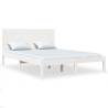 White Solid Wood Pine Bed Frame 120x200 cm | HipoMarket