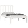 White Solid Wood Pine Bed Frame 90x200 cm - Timeless Design