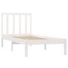 White Solid Wood Pine Bed Frame 90x200 cm - Timeless Design