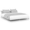 Stylish White Bed Frame 200x200 cm | Durable Engineered Wood