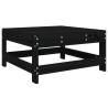 3 Piece Black Wood Garden Lounge Set | Hipomarket