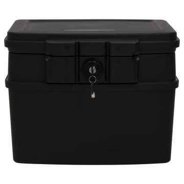 Safe Box Black 44x37x34 cm - Fireproof & Waterproof Protection