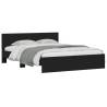 LED Black Bed Frame with Headboard 160x200 cm | Hipomarket