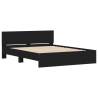 LED Black Bed Frame with Headboard 160x200 cm | Hipomarket