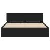 LED Black Bed Frame with Headboard 160x200 cm | Hipomarket