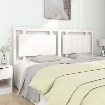 White Bed Headboard | Solid Pine Wood | 185.5x4x100 cm