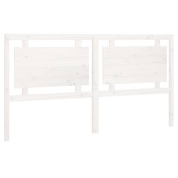 White Bed Headboard | Solid Pine Wood | 185.5x4x100 cm