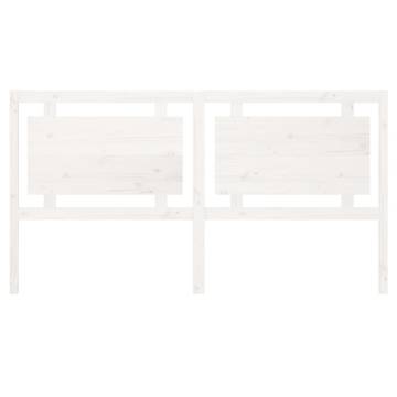 White Bed Headboard | Solid Pine Wood | 185.5x4x100 cm