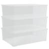 Plastic Storage Boxes 3 pcs 25 L - Stackable & Durable