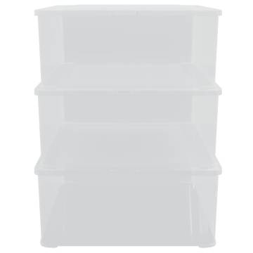 Plastic Storage Boxes 3 pcs 25 L - Stackable & Durable