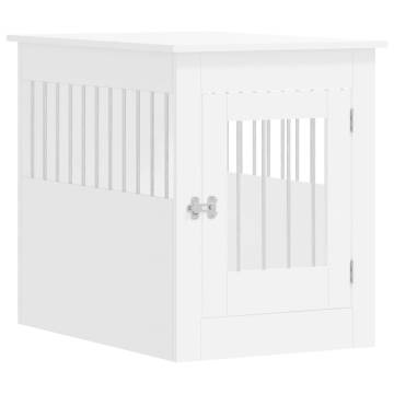 Stylish Dog Crate Furniture White 55x80x68 cm | Hipo Market