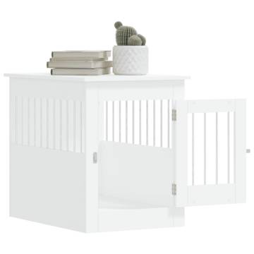 Stylish Dog Crate Furniture White 55x80x68 cm | Hipo Market