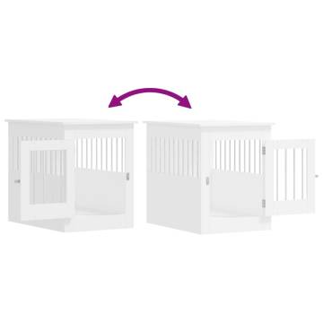 Stylish Dog Crate Furniture White 55x80x68 cm | Hipo Market