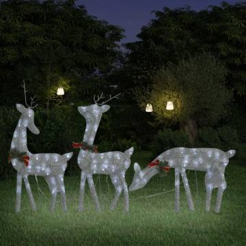 Christmas Reindeer Family - 270x7x90 cm Silver Cold White