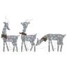 Christmas Reindeer Family - 270x7x90 cm Silver Cold White