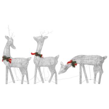 Christmas Reindeer Family - 270x7x90 cm Silver Cold White