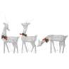 Christmas Reindeer Family - 270x7x90 cm Silver Cold White