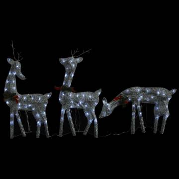 Christmas Reindeer Family - 270x7x90 cm Silver Cold White