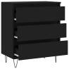 Trendy Black Sideboard 60x35x70 cm - Durable & Stylish