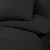 Black Microfiber Duvet Cover Set 140x200 cm - Soft & Elegant