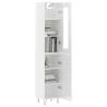 Elegant Highboard High Gloss White - 34.5x34x180 cm