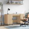 Desk Sonoma Oak 140x50x75 cm Engineered Wood Colour sonoma oak 