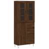 Stylish Highboard Brown Oak - 69.5x34x180 cm | HipoMarket