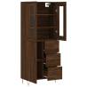 Stylish Highboard Brown Oak - 69.5x34x180 cm | HipoMarket