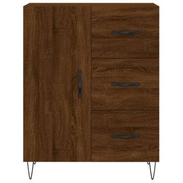 Stylish Highboard Brown Oak - 69.5x34x180 cm | HipoMarket