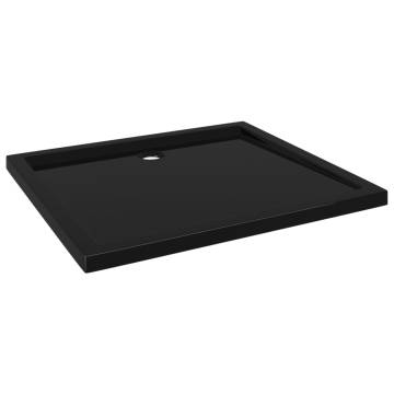 Rectangular ABS Shower Base Tray Black 80x90 cm - Hipomarket