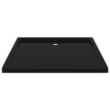 Rectangular ABS Shower Base Tray Black 80x90 cm - Hipomarket