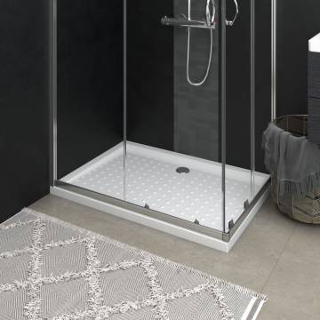 Shower Base Tray with Dots - White 70x100x4 cm ABS | HipoMarket