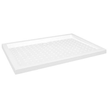 Shower Base Tray with Dots - White 70x100x4 cm ABS | HipoMarket