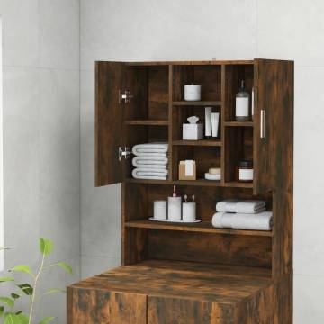 Washing Machine Cabinet Smoked Oak - Stylish Storage Solution