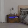 Bedside Cabinet with LED Lights Smoked Oak 60x35x40 cm Colour smoked oak Quantity in Package 1 